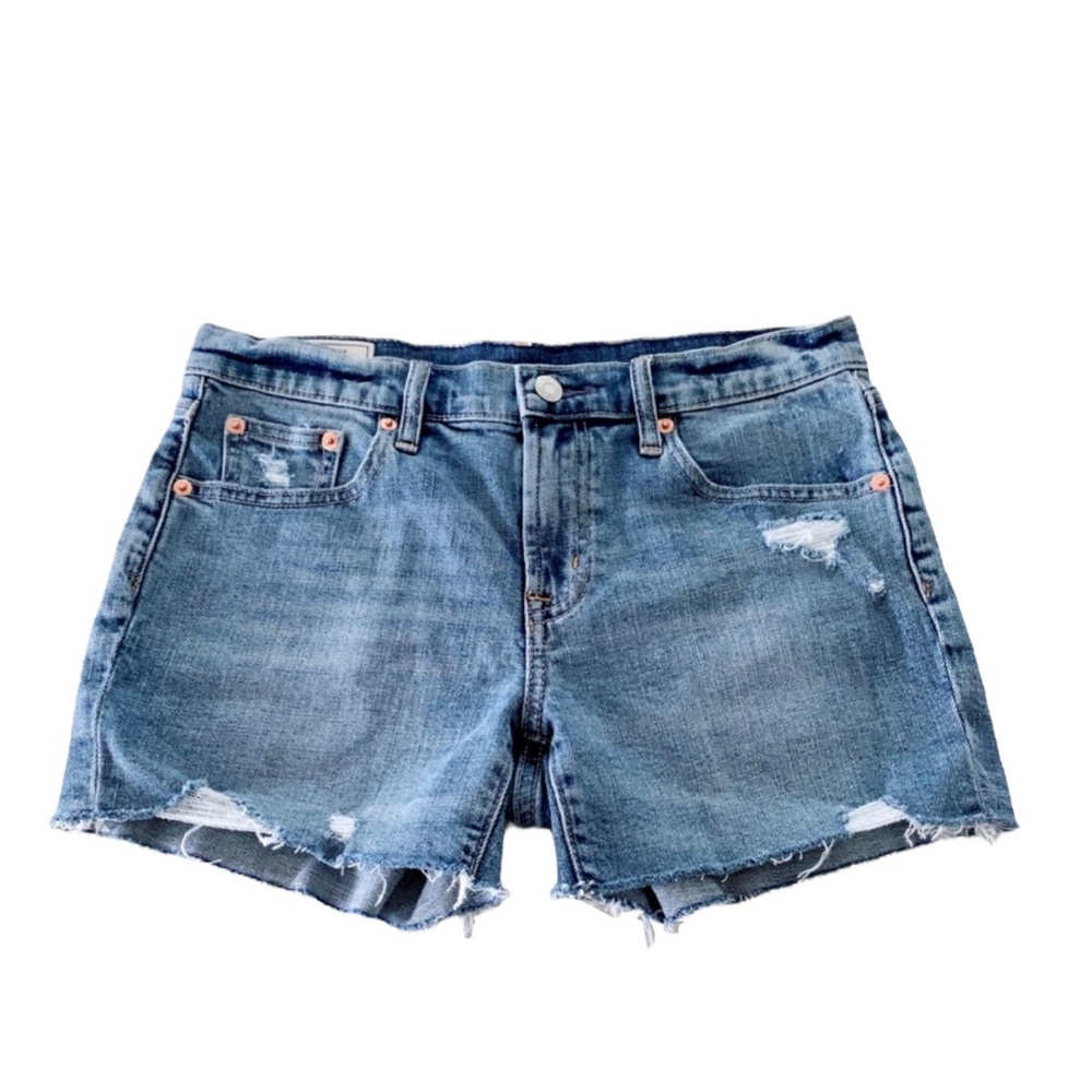Gap Mid Rise Distressed Denim Shorts 26/2p